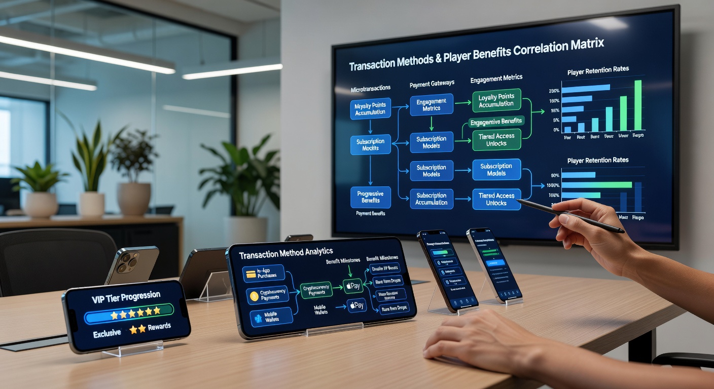 Diagramm zu Transaktionsmethoden und Bonusstufen in mobilen Casinos