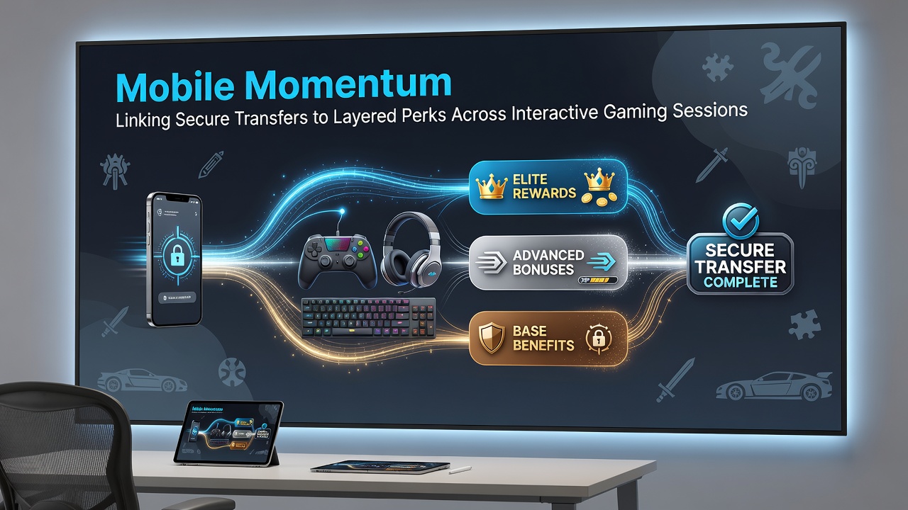 Interaktive mobile Gaming-Sessions mit gestaffelten Perks und sicheren Zahlungstransfers