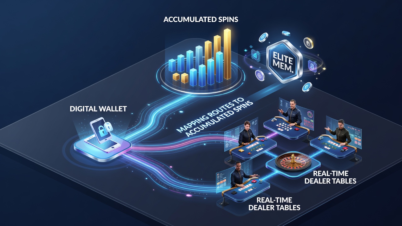 Karten und Chips an einem Live-Dealer-Tisch mit digitaler Zahlung